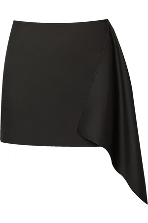 Erdem Draped Wool Mini Skirt