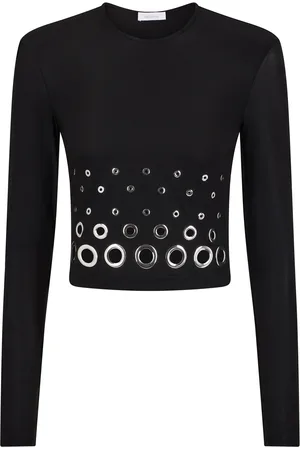 Paco rabanne Eyelet-Detailed Crop Top