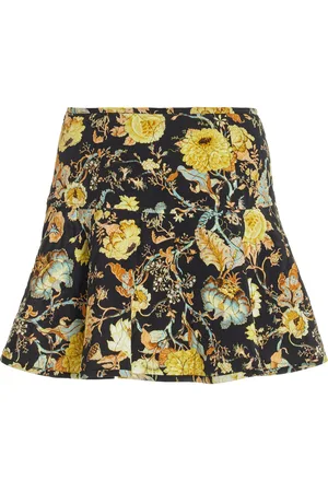 ULLA JOHNSON Ryla Printed Silk Mini Skirt