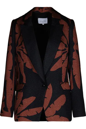 JOHANNA ORTIZ Force of Nature Printed Silk Blazer