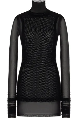 Proenza Schouler Rio Turtleneck Tulle-Jersey Top