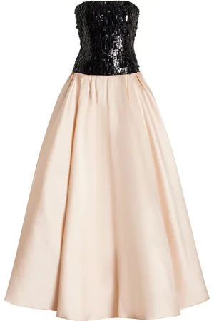 Pamella Roland Sequined Satin Ball Gown