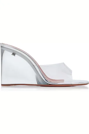 Amina Muaddi Lupita PVC Wedge Sandals