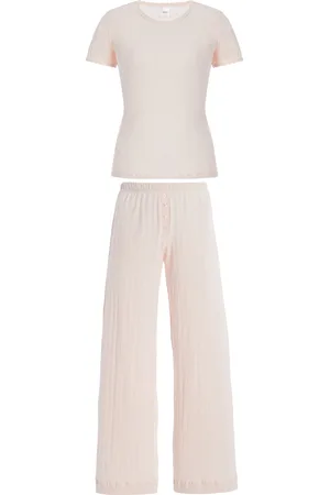 Leset Pointelle-Knit Lounge Set