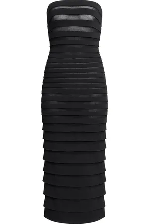 Alaïa 3D Stripe Midi Dress