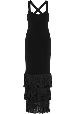 Anna Quan Lilia Fringed-Hem Cotton Maxi Dress
