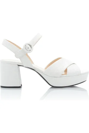 Prada Croc-Effect Leather Platform Sandals