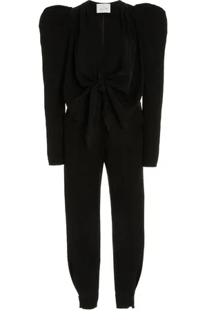 JOHANNA ORTIZ Splendid Isolation Tie-Front Jacquard Jumpsuit