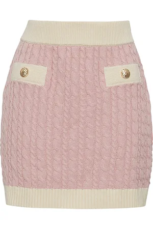 Cara Cara Cleobelle Cable-Knit Cotton-Cashmere Mini Skirt