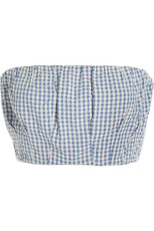 POSSE Mira Gingham Cotton Crop Top
