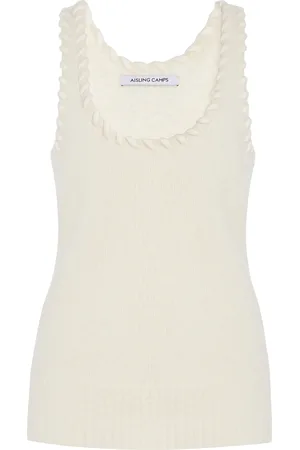 AISLING CAMPS Whip-Stitched Wool-Blend Knit Tank Top