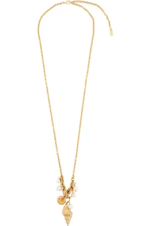 Chloé Tone Shell Pearl Pendant Necklace