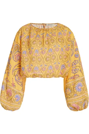 BOTEH Darjeeling Cropped Linen Top