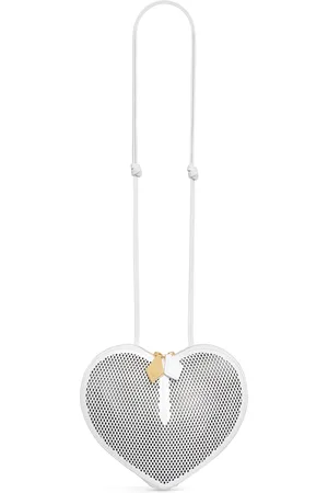 Alaïa Le Coeur Fishnet Leather Crossbody Bag
