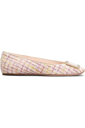 Roger Vivier Gommettine Tweed Piping Flats