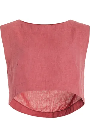 POSSE Martina Linen Crop Top