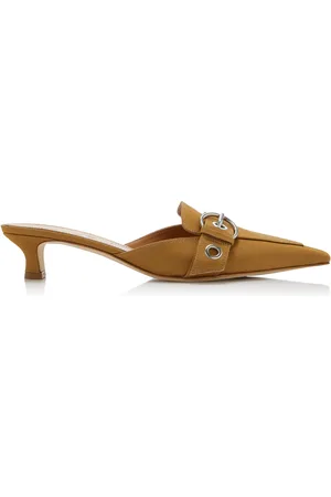 Aeyde Danielle Buckled Twill Mules