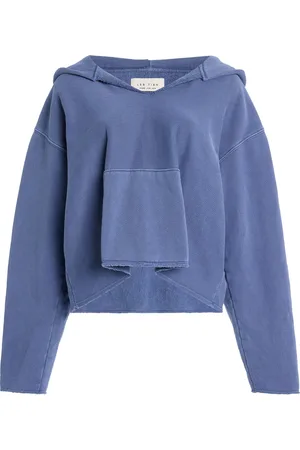 Les Tien Rachel Raw-Edge Cotton Cropped Hoodie
