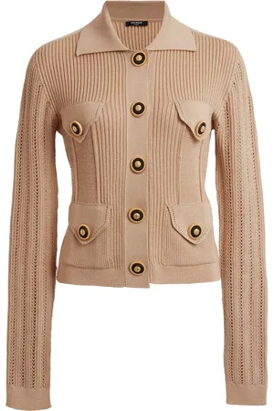 Balmain Ribbed-Knit Cardigan
