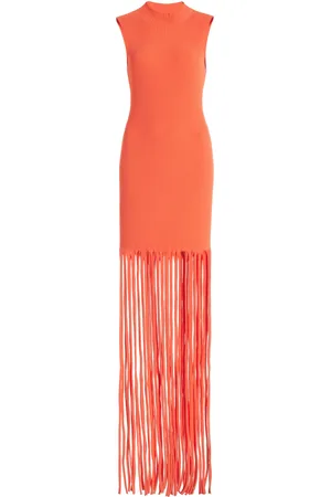 LAPOINTE Fringed Knit Maxi Dress