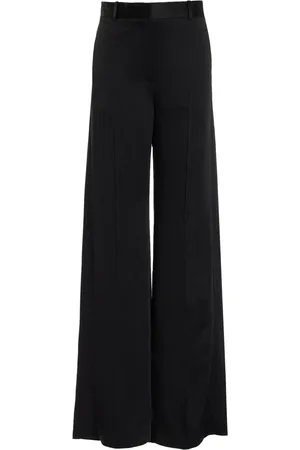 Totême Cuff-Slit Satin Wide-Leg Trousers
