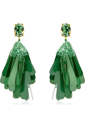 Oscar de la Renta Sequined Clip-On Earrings