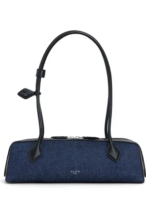 Alaïa Le Teckel Medium Denim Shoulder Bag