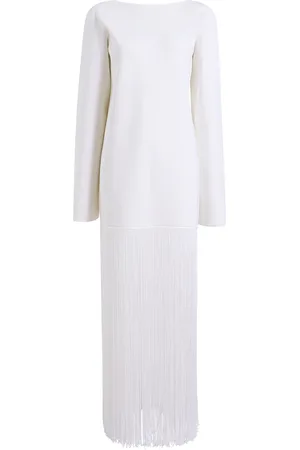 Khaite Paley Fringed Woven Maxi Dress