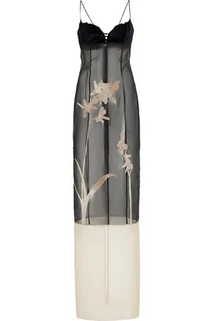 Ludovic De Saint Sernin Isabella Appliquéd Organdy Bustier Maxi Dress