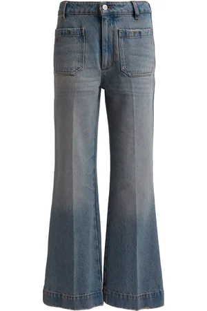 Victoria Beckham Alina Rigid Cropped Kick-Flare Jeans