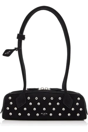 Alaïa Exclusive Le Teckel Small Studded Suede Shoulder Bag