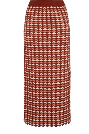 Escvdo Exclusive Motupe Crocheted Cotton Midi Skirt