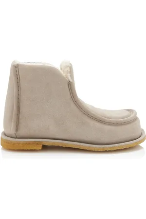 J.W.Anderson Shearling-Trimmed Suede Ankle Boots