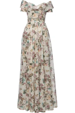 LENA HOSCHEK English Rose Off-The-Shoulder Gown