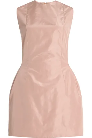 DELPOZO Exclusive Architectural Silk-Satin Mini Dress