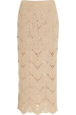 By Malene Birger Crocheted Cotton Midi Skirt