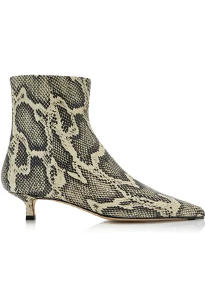 Aeyde Sofie Snake-Effect Leather Ankle Boots