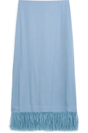 By Malene Birger Palomie Feather-Trimmed Crepe Maxi Skirt