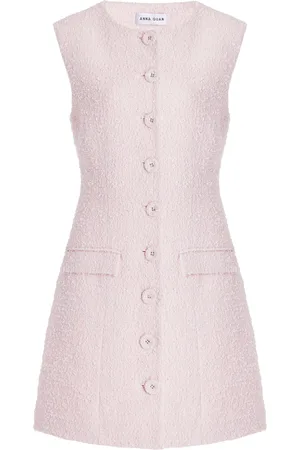Anna Quan Sofia Cotton-Blend Tweed Mini Dress