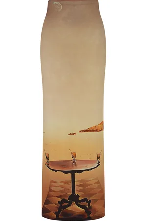 Paco rabanne Printed Midi Skirt