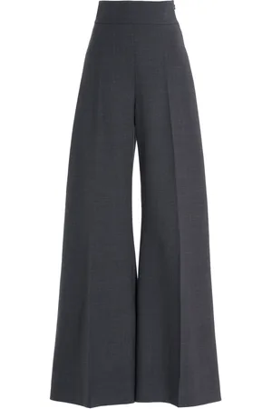 Carolina Herrera High-Waist Stretch-Wool Wide-Leg Pants