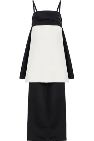 DELPHINE DELAFON Cleo Cape-Detailed Satin Mini Dress