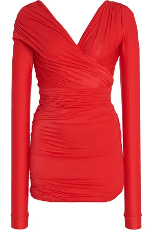 Balenciaga Ruched Jersey Mini Dress