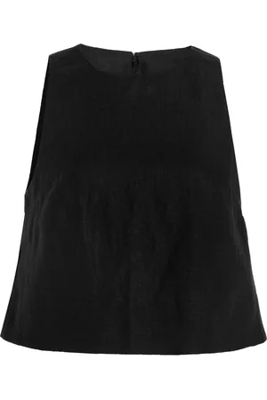 POSSE Exclusive Poppy Linen Cropped Top