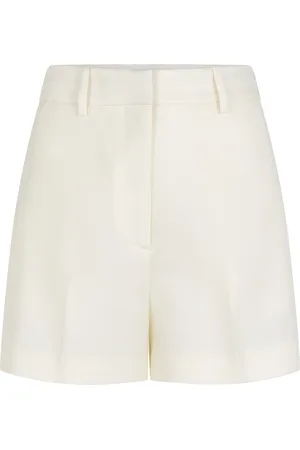 Heirlome Pilar High-Rise Wool-Silk Shorts
