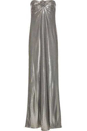 MAGDA BUTRYM Strapless Metallic Maxi Dress