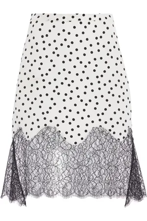 FRANCOISE Exclusive Stevie Lace-Trimmed Silk Crepe Mini Skirt