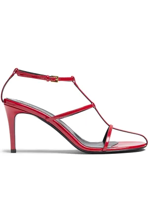 Khaite Cage Patent Leather Sandals