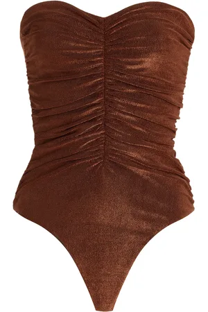 Jade Swim Yara Ruched Metallic Swimsuit