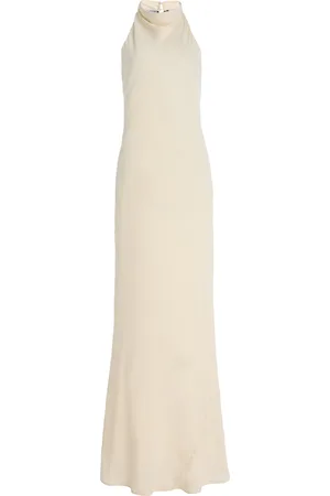 ROTATE Lace-Detailed Satin Maxi Dress